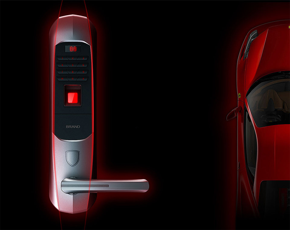 branding design and exterior mimicking for smart fingerprint lock